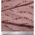 thumbnail image 3 of Soimoi Rayon Fabric Colorful Bird Print Sewing Fabric Yard 56 Inch Wide, 3 of 3