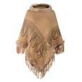 thumbnail image 6 of Aoochasliy Winter Scarfs Christmas Clearance Women's Trendy Warm Shawl Solid Color Cloak Large Knitting Loose Coat, 6 of 7