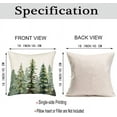 thumbnail image 6 of Green Christmas Tree Pillow Covers 18x18 Inch Merry Christmas Watercolor Forest Farmhouse Decoration Throw Pillow Cover Winter Holiday Pillows Cushion Cover Cotton Linen for Sofa Couch, 6 of 6