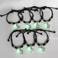 thumbnail image 2 of EOEMY 26 Letters A-Z Glow In The Dark Beaded Bracelet Chain Adjustable Women Men Gift-X, 2 of 9