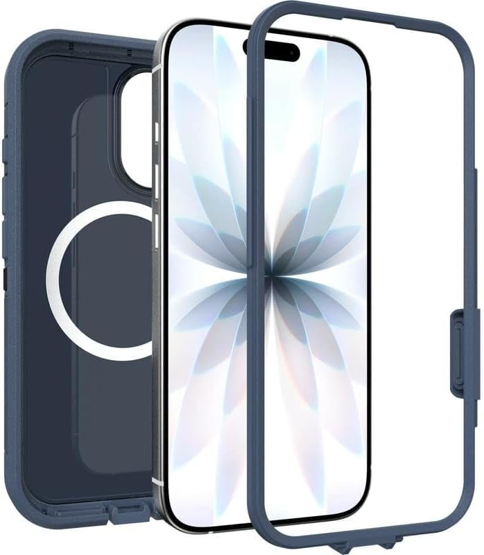 OtterBox iPhone 17 (Only) Bundle: Defender Series XT Case & Screen Protector - Offgrid (Blue) - Snaps on MagSafe - Tough - Rugged & Durable - Non-Retail Packaging