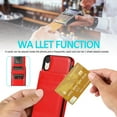 thumbnail image 4 of Allytech Back Flip Wallet Case for iPhone XR with 5 Card Holder, Luxury PU Leather Kickstand Magnetic Buckle Shockproof Anti-Scratch Protective Case for Women Men - Red, 4 of 7