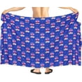 thumbnail image 4 of LA LEELA Men's Bath Trunk Swimwear Sarong Pareo Beach Wrap One Size Cobalt, Couple Flamingos Summer Vacation Aloha, 4 of 4