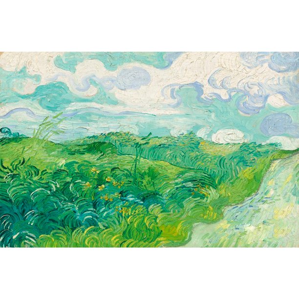 Pintura de diamante (DB1048) Campo de trigo 5D DIY Decoración de mosaico cuadrado (W586) 20X30cm Verde Hugtrwg Para estrenar