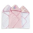 thumbnail image 4 of Spasilk Baby 3 Pack Terry Bath Hooded Towels, Pink, 4 of 5