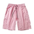thumbnail image 1 of Mens Casual Drawstring Stretch Waist Summer Quick Dry Beach Athletic Gym Shorts With Pocket, 1 of 3