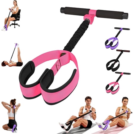 Upgraded Durable Pedal Resistance Band with Handle, Thickened Latex Tubes and Soft Foam Fabric Foot Pedal, Sit Up Exercise Equipment for Abdomen, Waist, Arm, Core/ABS, Leg, Physical Therapy