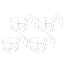 SEWCHICS Hanging Planter Bracket White Iron for Balcony Plant Hanger 4Pcs