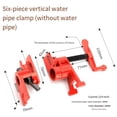 thumbnail image 6 of 3/4 Inch Pipe Screw Clamps Pipe Screw Clamps Wooden Clamp Set Quick Release Pipe Clamps Metal Clamps Pipe Red, 6 of 6
