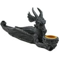 thumbnail image 7 of Ebros Gothic Stony Dragon Incense Burner and Candle Holder Figurine 10" Long, 7 of 7