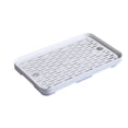 thumbnail image 1 of Bandeja de drenaje de doble capa, de plástico apto para uso alimentario, alfombrilla de secado multiusos para encimera de cocina, escurridor de tazas de té y utensilios, con bandeja superior ranurada, 1 of 6
