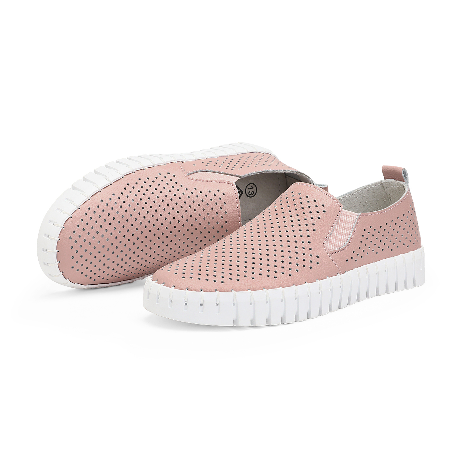 Dream Pairs Kids Slip-On Shoes Comfort Breath Flats Loafers Boys Girls Outdoor Casual Shoes ESSA-K PINK Size 11 - image 3 of 5