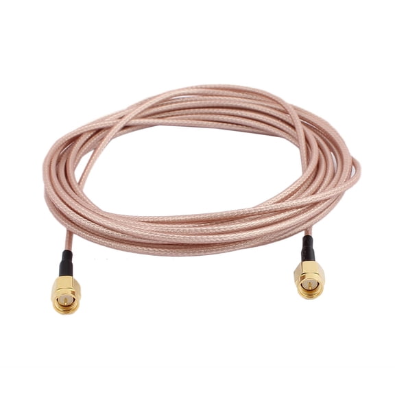 Uxcell Gold SMA Male to SMA Male Adapter Connector RG316 Coaxial Cable for Satellite Television 10 Feet