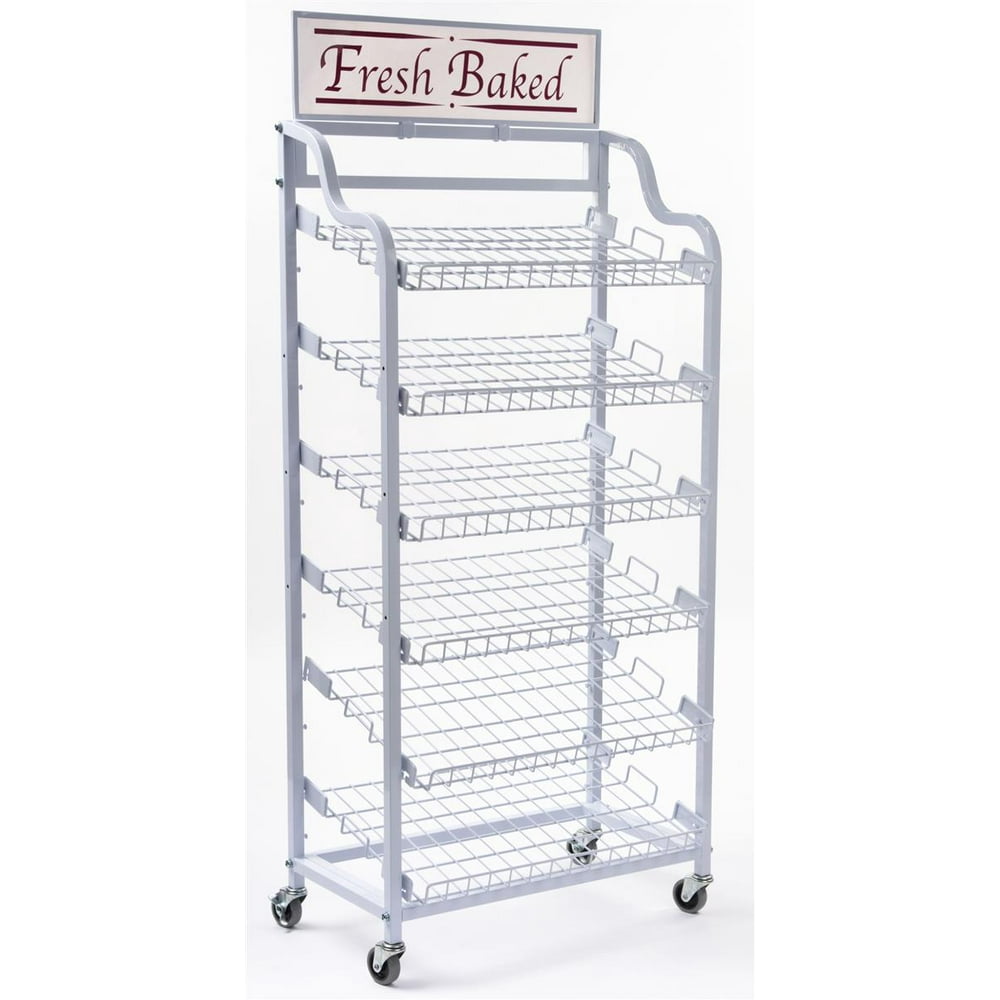 Baker's Rack with 6 Adjustable Shelves, Lay Each Shelf Flat or Tilt