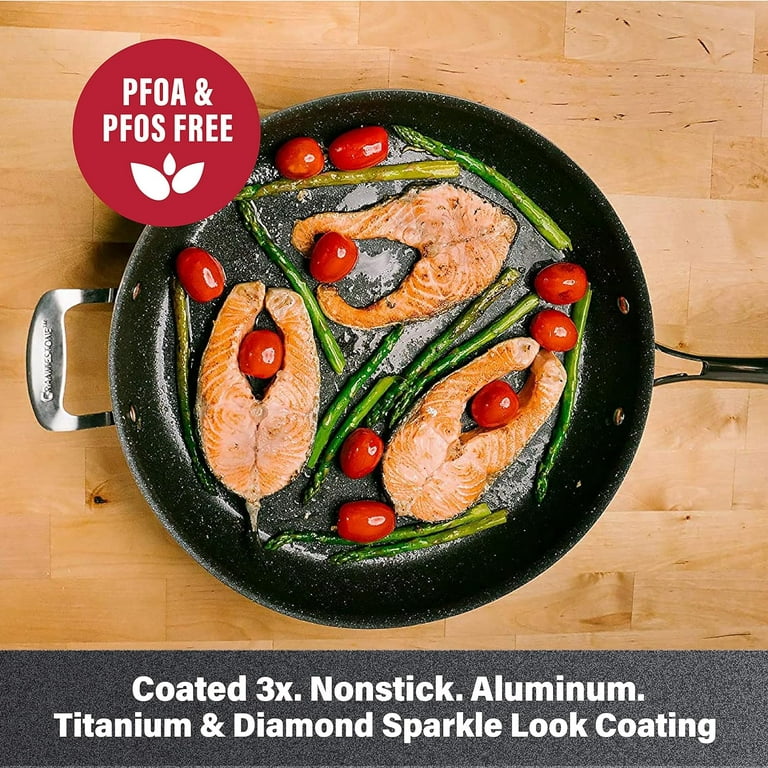 Granitestone Nonstick 14 Frying Pan with Lid Ultra Durable