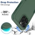 thumbnail image 3 of for iPhone 16 Pro Case,Heavy Duty Drop Protection Edge Raised Rugged Shockproof/Drop Proof/Dust Proof Military Protective Tough Durable Cell Phone Cover for Men Women for iPhone 16 Pro,Darkgreen, 3 of 5