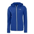 thumbnail image 2 of Women's Cutter & Buck  Blue Seattle Seahawks Throwback Daybreak Eco Recycled Half-Zip Hoodie, 2 of 3