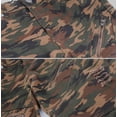 thumbnail image 3 of Men's Skinny Fit Distressed Quilted Stretch Fashion Moto Zipper Jeans (Camo, 36x32), 3 of 3