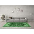 thumbnail image 3 of Ahgly Company Indoor Rectangle Medallion Emerald Green Traditional Area Rugs, 2' x 4', 3 of 4