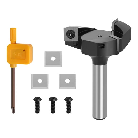 Utilities, Furenl Scrap Board Surface Preparation Router Bit 1/2 Inch Shank 2 Inch Cutting Diameter 3 Blades Carbide Plate Leveling Router Bit Planer Wood Planer Tool, Accessories*1 Set