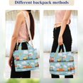 thumbnail image 4 of FORMRS Womens Corduroy Tote Bag Crossbody Shoulder Handbag with Pocket, Cartoon Train Pattern, 4 of 7