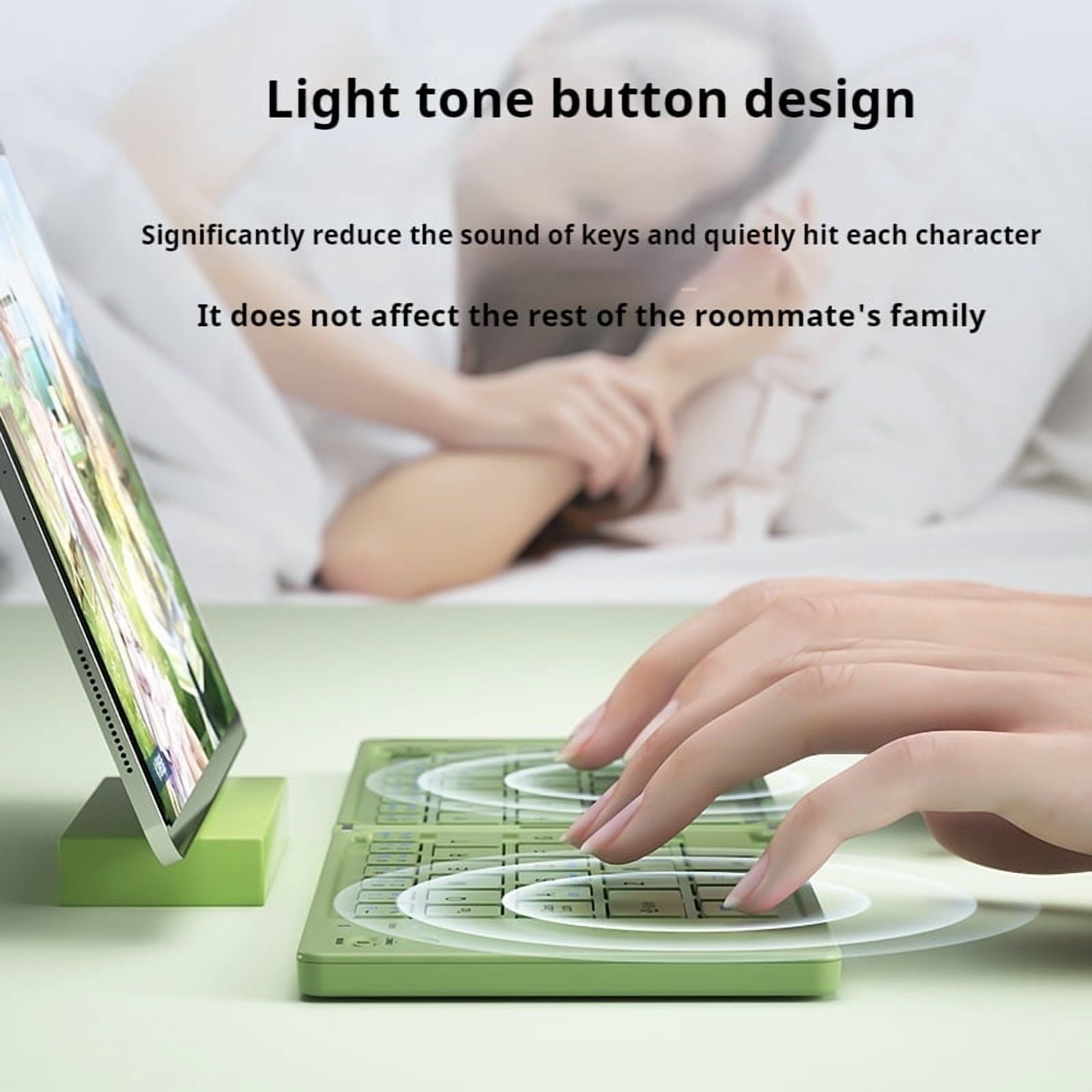 Bow Wireless Bluetooth Foldable Keyboard Ipad Tablet Phone Notebook Universal Home Work Portable Pocket Keypad For Business Trip