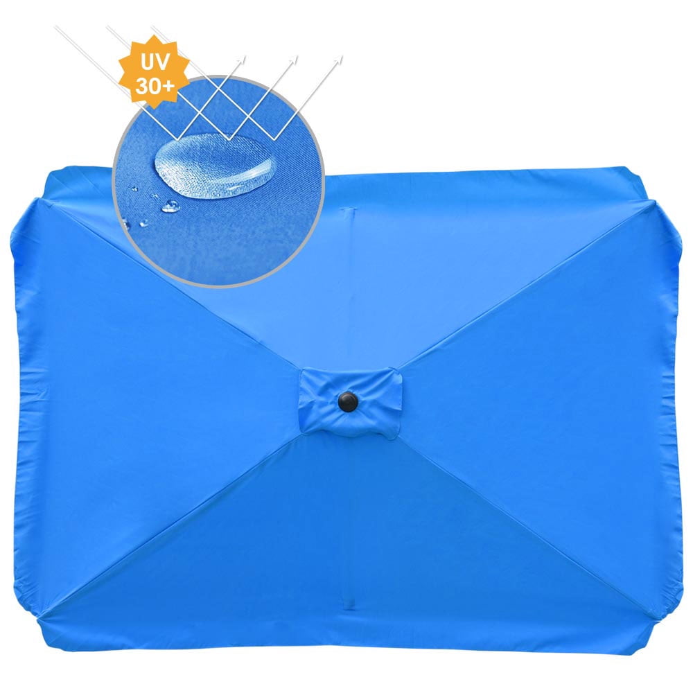 Patio Rectangle Umbrella Canopy Replacement Cover f/ 6.5x10 ft Umbrella
