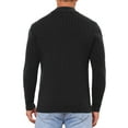 thumbnail image 3 of SUÉTER DE PULLOVER DE CUELLO ALTO PARA HOMBRE INSPIRE CHIC, CON CREMALLERA DE CUARTO, TEJIDO, TALLA L, NEGRO, 3 of 6