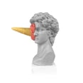 thumbnail image 1 of Estatua de escultura de resina con cabeza de David de helado de 6,3 pulgadas para sala de estar, oficina, estantería, estatuas decorativas de mesa de centro (rojo), 1 of 5