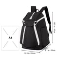 thumbnail image 4 of Muka Basketball Backpack, Large Capacity Sports Training Backpack Equipment Bag for Team Club & Bulk Supply-Blue, 4 of 8