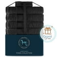 thumbnail image 6 of Hearth & Harbor Bath Towel Collection, 100% Cotton Luxury Soft 6 Pc Set – Black, 6 of 7