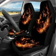 thumbnail image 2 of Jeiento Wolf Car Seat Covers Set of 4 High Back Front Back Seat Cover Breathable Carseat Protector Auto Front Rear Bench Seat Cushion Cover Car Accessory for Van SUV Abstract Fire Design, 2 of 7