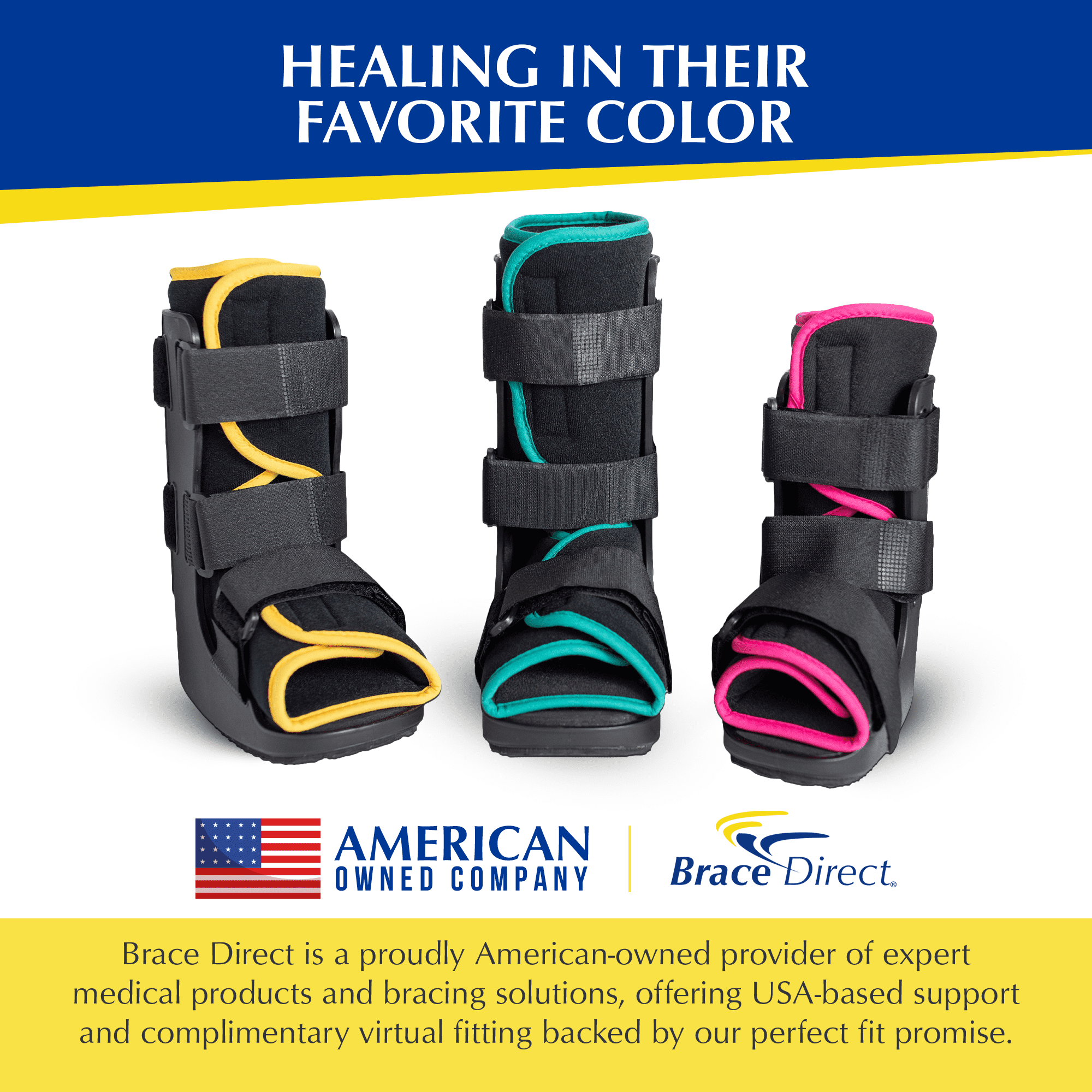 Brace Direct Pediatric Walker Fracture Boot - Kids Walking Boot For Foot And Ankle Injuries PDAC L4386, L4387
