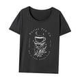thumbnail image 3 of Camiseta de verano para mujer, trajes clásicos, disfraz, camisetas de verano para viaje a la calle en la playa Gris, 3 of 7