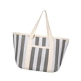 thumbnail image 3 of Bolso tote a rayas, bolso de mano elegante para la oficina, bolso de hombro para mujer, bolso de playa Gris, 3 of 8