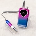 thumbnail image 3 of Electric Nail File Machine, Nail Drill Electric File 0-35000RPM Multifunctional Non Slip Grip Rechargeable  for Shops Gradient Gold,Gradient Blue,Gradient violet,Electroplated, 3 of 7