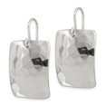 thumbnail image 2 of Sterling Silver Polished Hammered Square Shepherd Hook Earrings, 2 of 3