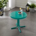 thumbnail image 6 of YANG2 Griffith Weather Resistant Retro Metal Outdoor Side Table for Patio, Deck, Porch, Turquoise, 6 of 8