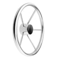thumbnail image 2 of Scienceny Volante de barco de acero inoxidable, 5 radios, 25 grados, 342mm con tapa negra, eje cónico de 3/4 pulgadas, pieza de yate Bombillas para automóviles, 2 of 6