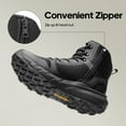 thumbnail image 4 of NORTIV 8 Men's Tactical Military Breathable Boot for Work All Day Side Zipper Hiking Comfortable Lightweight Motorcycle Combat Boots, 4 of 8