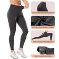 thumbnail image 2 of High Waist Yoga Pants with Pockets Tummy Control Workout Legging 4 Way Stretchy Compression Tights, 2 of 5