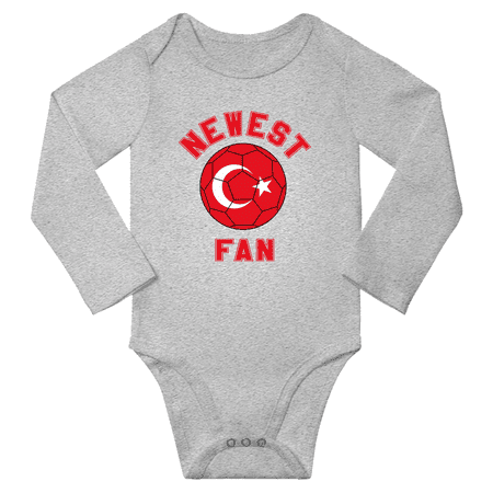 

Newest Turkey Soccer Football Fan Baby Long Sleeve Romper (Gray 18 Months)