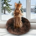 thumbnail image 5 of Round Calming Cat Bed with Plush , 15.7 Inch Washable Pet Bed for Indoor Cats & Small Dogs - Anti-Anxiety Donut Cushion with Thick Non- Base for Cozy Comfort, 5 of 6