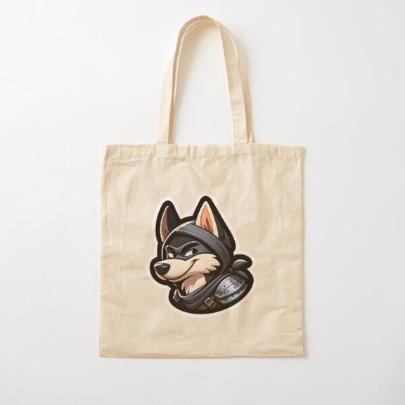 Sneaky Dog Canvas Tote Bags, Reusable Shopping Bag