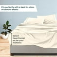 thumbnail image 4 of 500 Thread Count Egyptian Cotton Bed Sheets, 4-PCs Bed Sheet Set Full Size Fit Upto (25" Inch to 30" Inch) Deep Pocket Solid (Ivory), 4 of 4