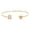 Gold B, variant on Initial Bracelets for Women CZ Letter M Heart Gold Plated Stainless Steel Simple Dainty Personalized Cubic Zirconia Adjustable Delicate Alphabet K Elegant Open Jewelry Gold B