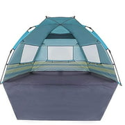 KingCamp Tente de plage à installation facile Abri solaire instantané Shader Deluxe XL avec porte d'intimité au sol d'extension Structure semi-fermée Protection UV UPF 50+