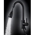 thumbnail image 2 of Monomando para fregadero Maxims cuello alto acero inoxidable negro mate, 2 of 3