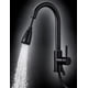 thumbnail image 2 of Monomando para fregadero Maxims cuello alto acero inoxidable negro mate, 2 of 3