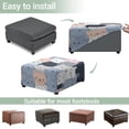 thumbnail image 5 of Xoenoiee Colorful Cat Print Ottoman Cover Square Velvet Storage Ottoman Slipcovers Thick Stretch Footrest Foot Stool Covers Protector with Elastic Band, S, 5 of 7